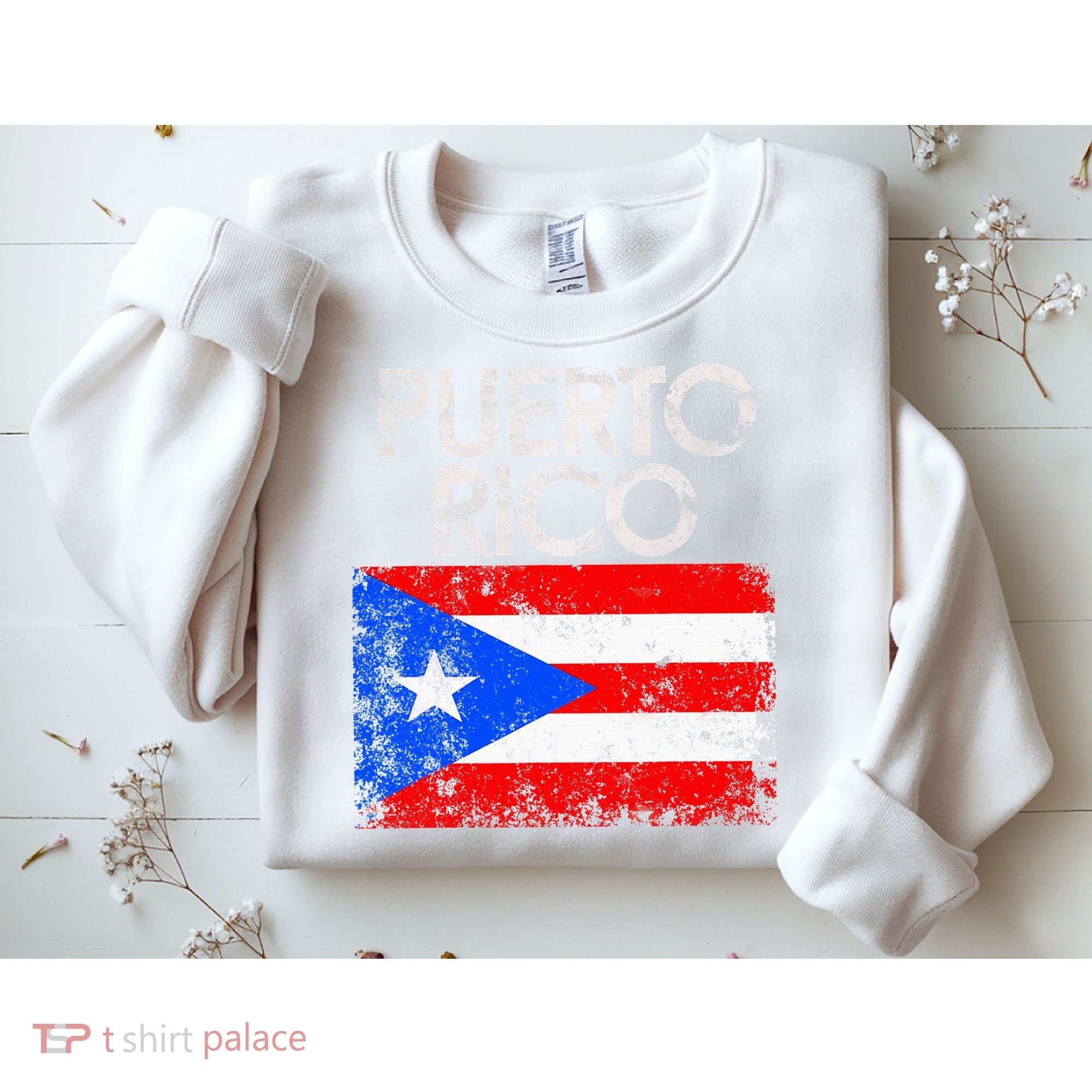 Puerto Rico Flag Pride Souvenir Retro Island Gift Sweatshirt