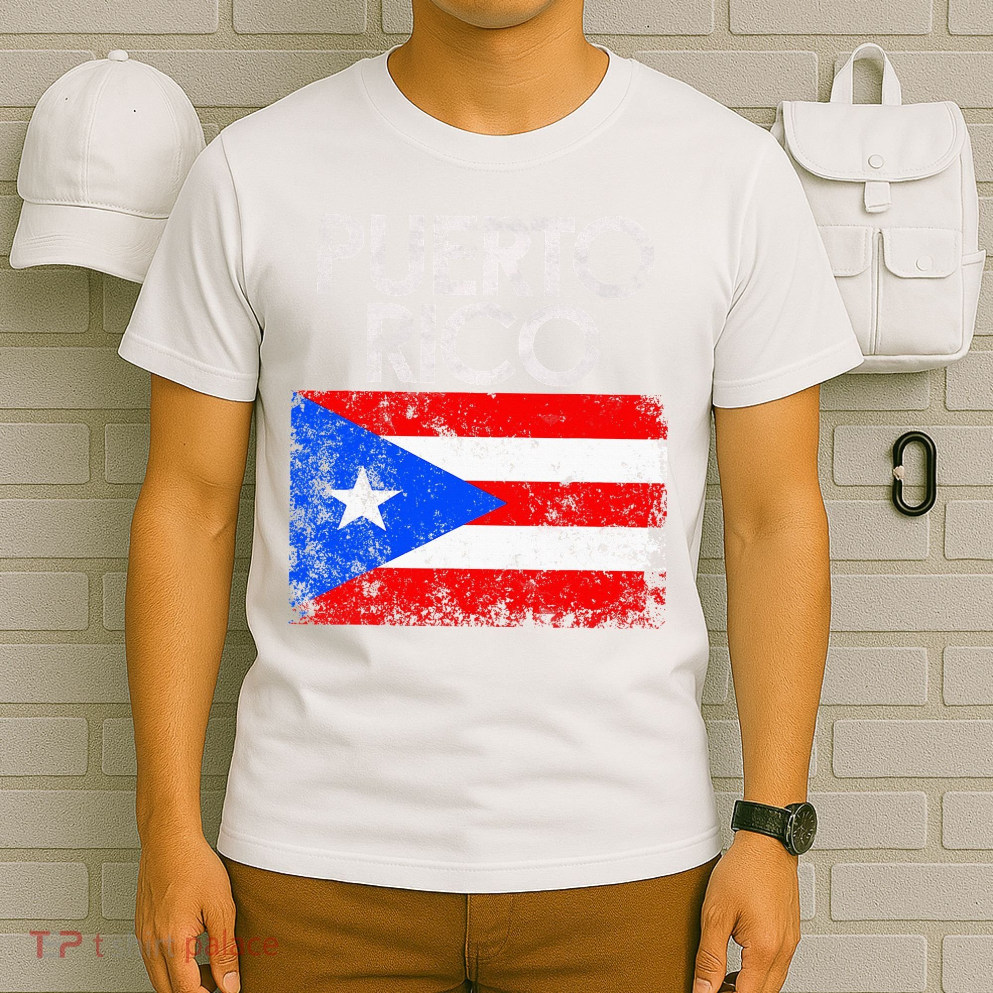 Puerto Rico Flag Pride Souvenir Retro Island Gift T-Shirt