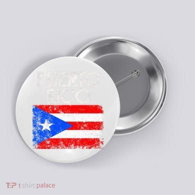 Puerto Rico Flag Pride Souvenir Retro Island Gift Button