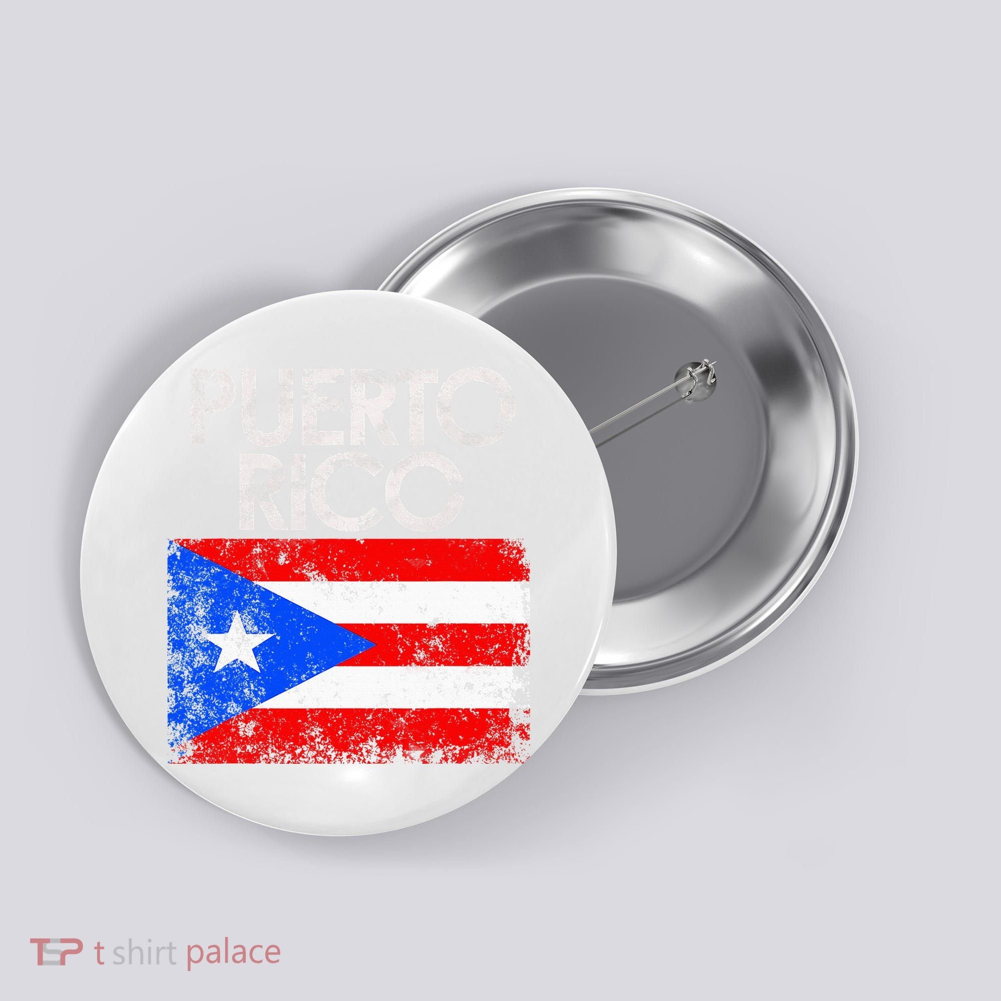 Puerto Rico Flag Pride Souvenir Retro Island Gift Button