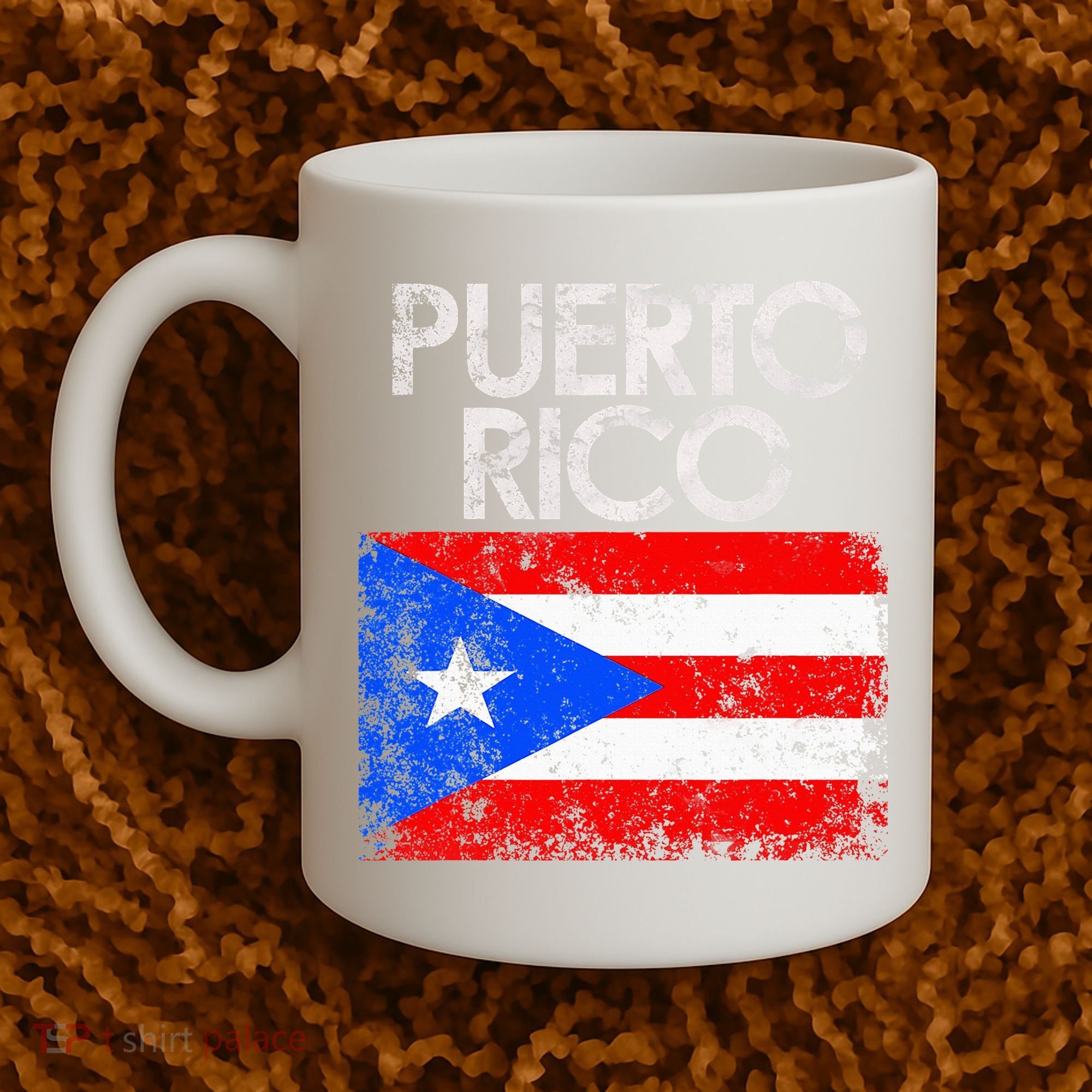 Puerto Rico Flag Pride Souvenir Retro Island Gift Coffee Mug