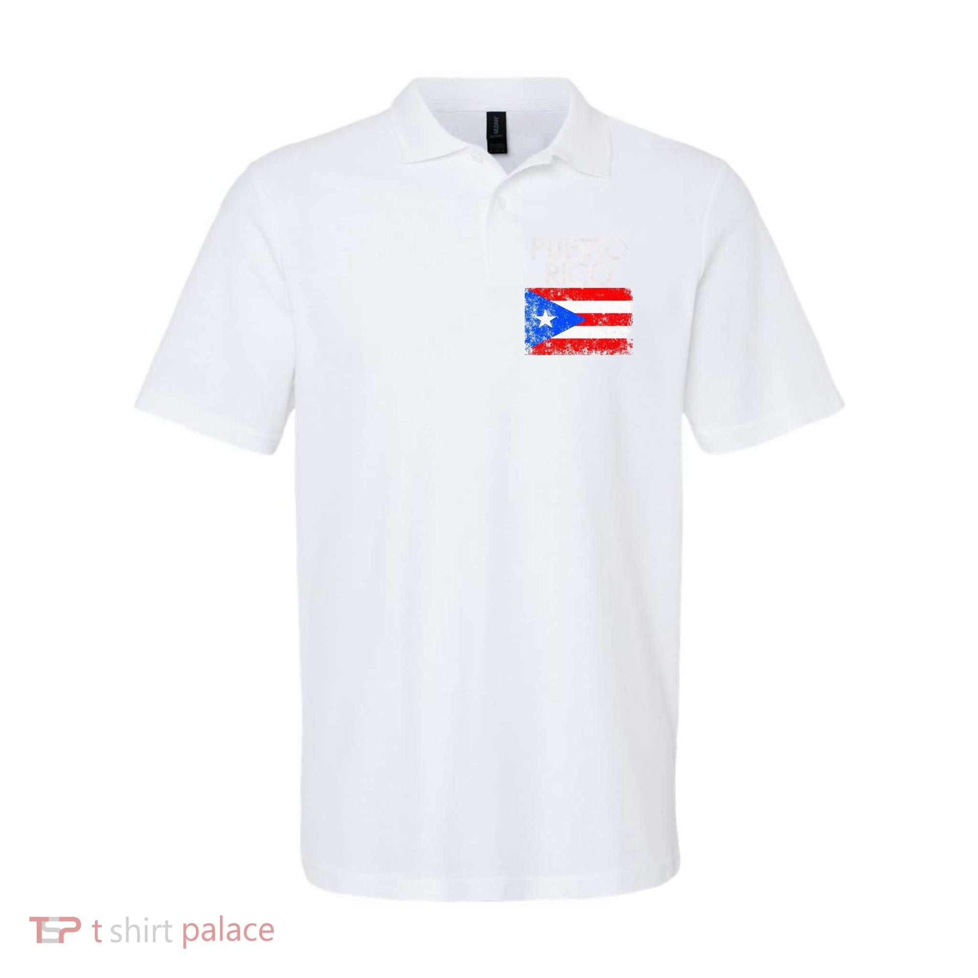 Puerto Rico Flag Pride Souvenir Retro Island Gift Polo