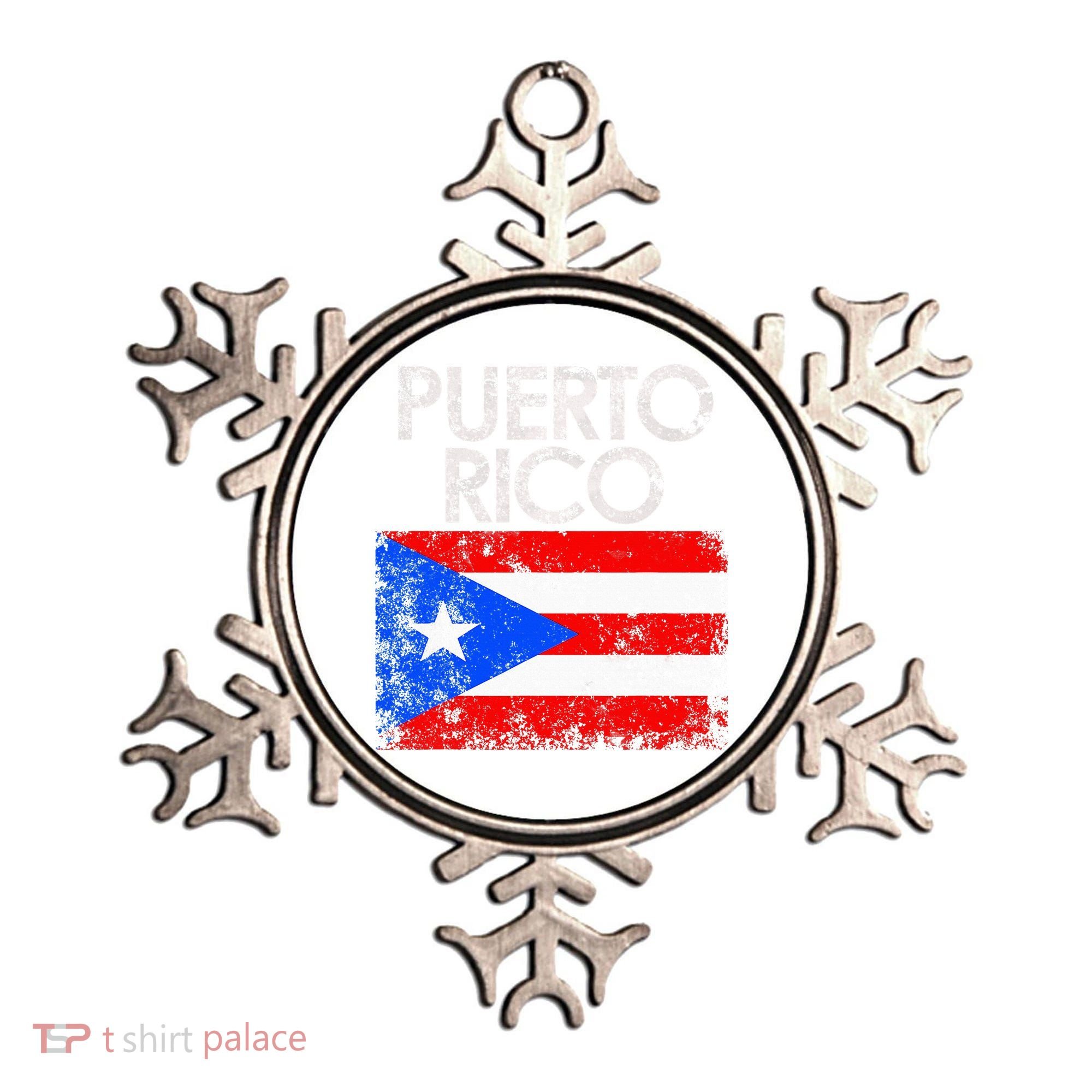Puerto Rico Flag Pride Souvenir Retro Island Gift Ornament