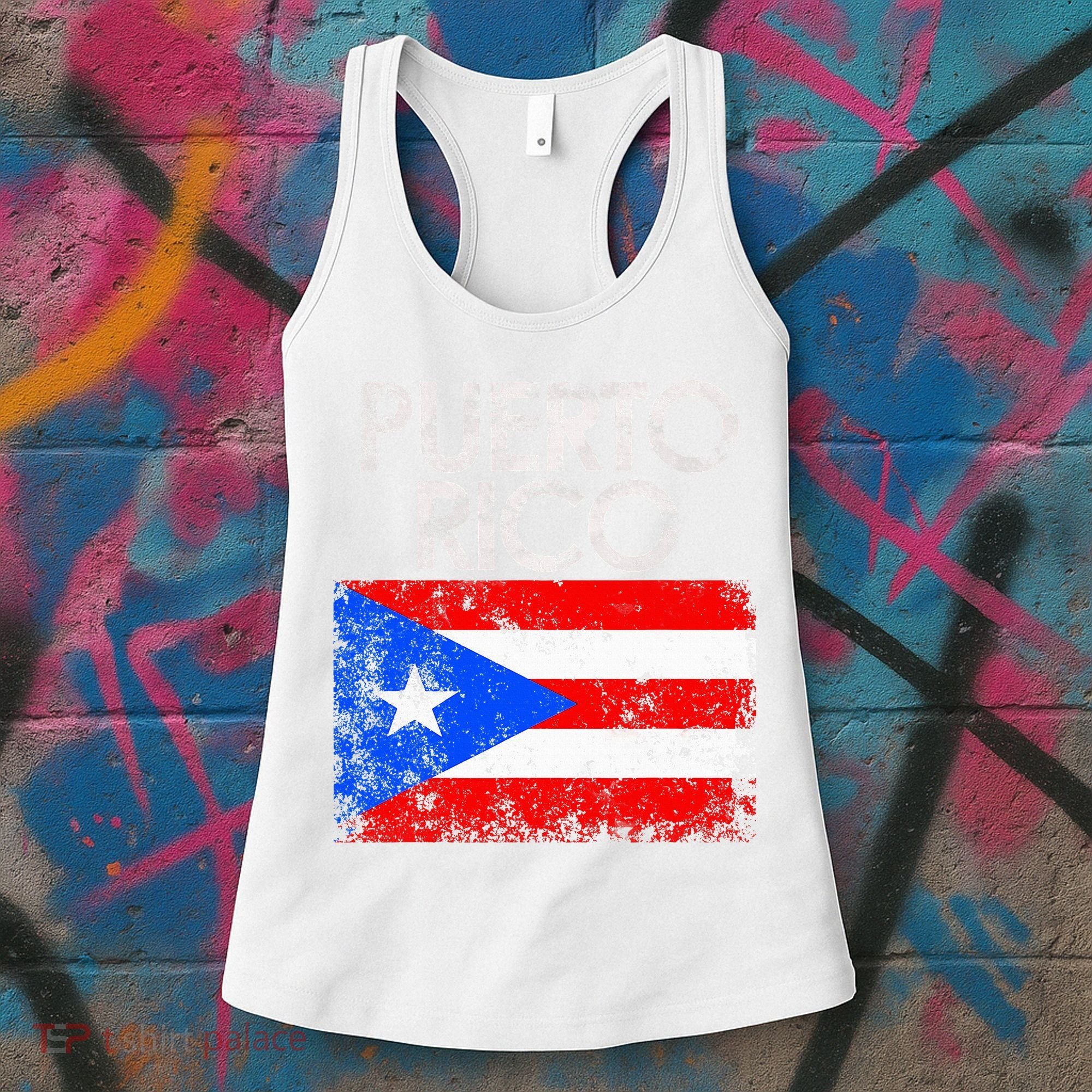 Puerto Rico Flag Pride Souvenir Retro Island Gift Women's Tank Top