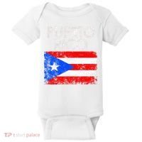 Puerto Rico Flag Pride Souvenir Retro Island Gift Baby Bodysuit thumb 0