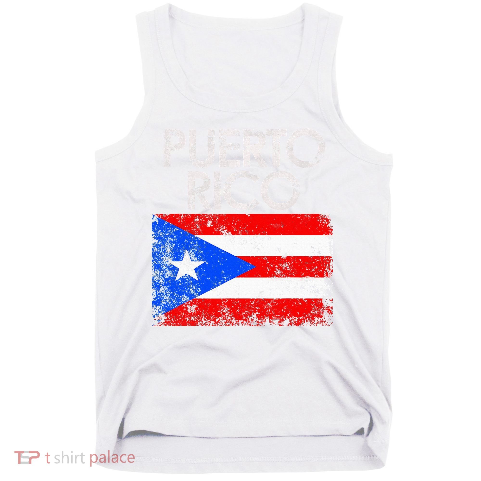 Puerto Rico Flag Pride Souvenir Retro Island Gift Tank Top