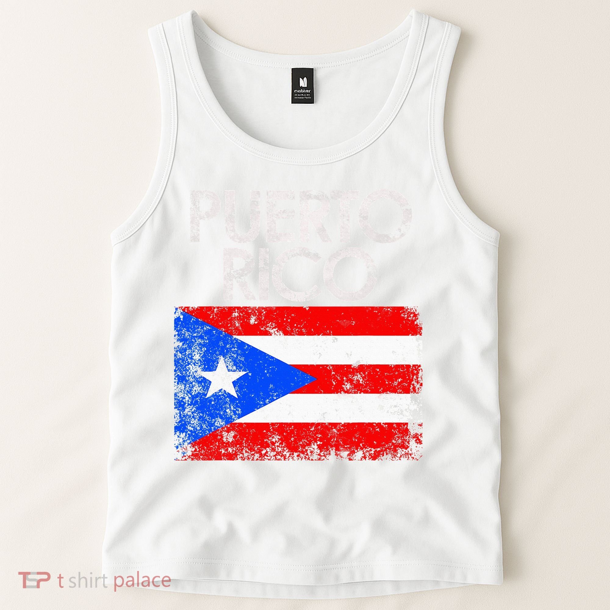 Puerto Rico Flag Pride Souvenir Retro Island Gift Tank Top