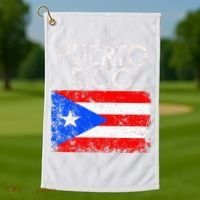 Puerto Rico Flag Pride Souvenir Retro Island Gift Golf Towel thumb 1