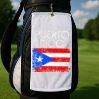 Puerto Rico Flag Pride Souvenir Retro Island Gift Golf Towel thumb 2