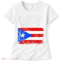 Puerto Rico Flag Pride Souvenir Retro Island Gift Women's T-Shirt thumb 0