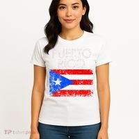 Puerto Rico Flag Pride Souvenir Retro Island Gift Women's T-Shirt thumb 4