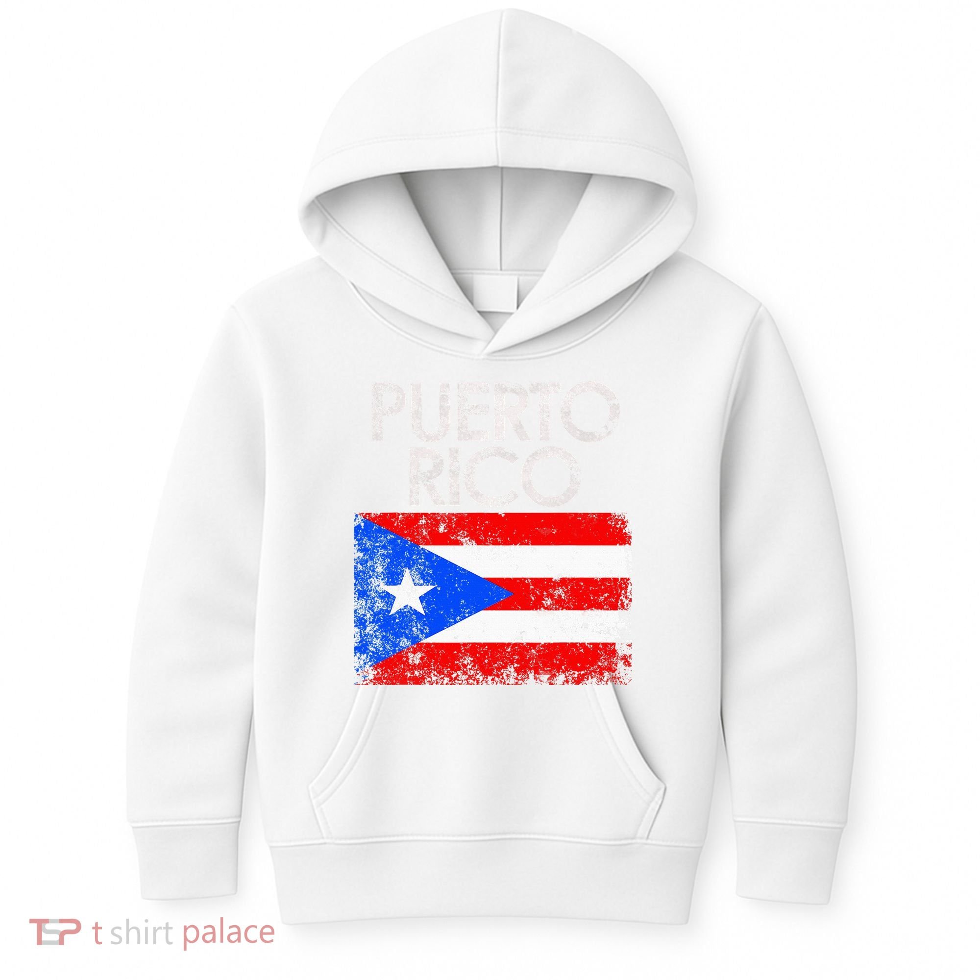 Puerto Rico Flag Pride Souvenir Retro Island Gift Kids Hoodie