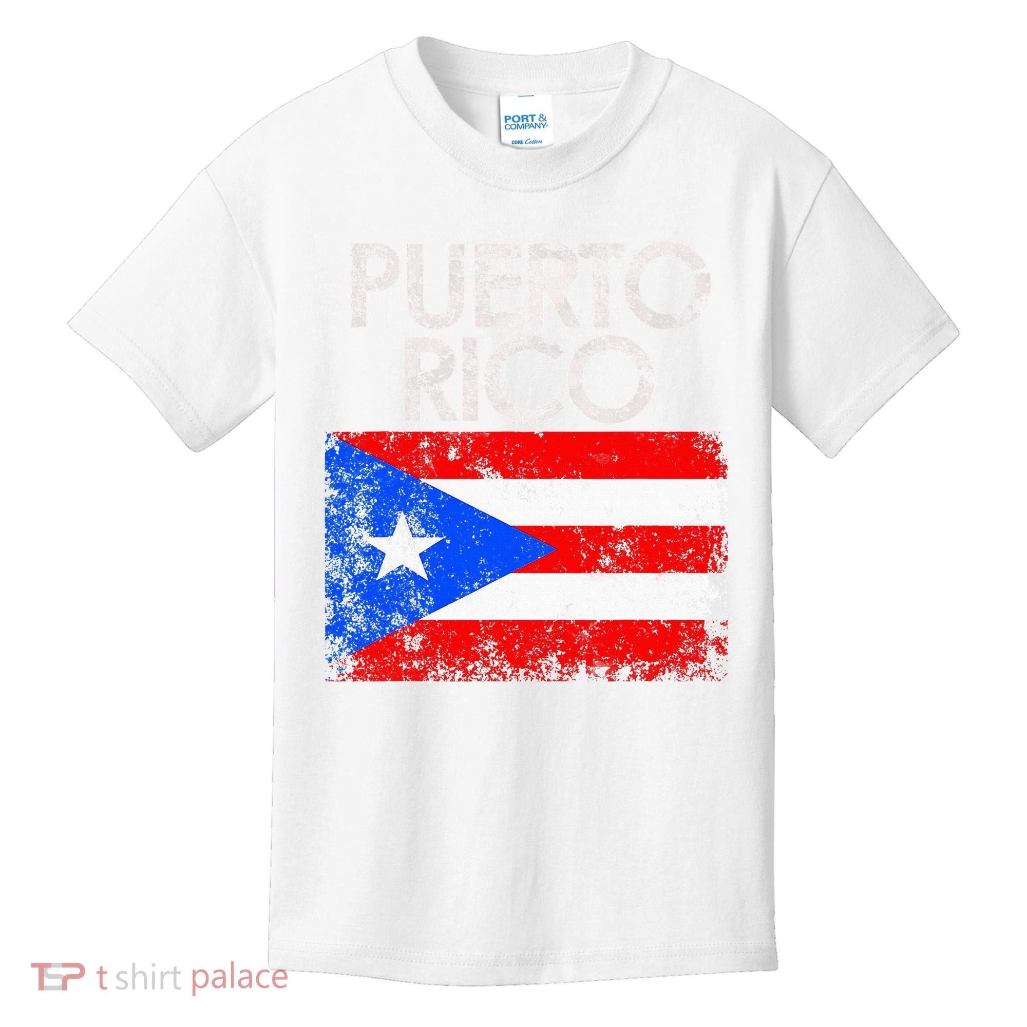 Puerto Rico Flag Pride Souvenir Retro Island Gift Kids T-Shirt