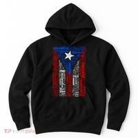Puerto Rican Flag With Towns And Cities Of Puerto Rico Hoodie thumb 0