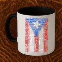 Puerto Rican Flag With Towns And Cities Of Puerto Rico Coffee Mug thumb 2