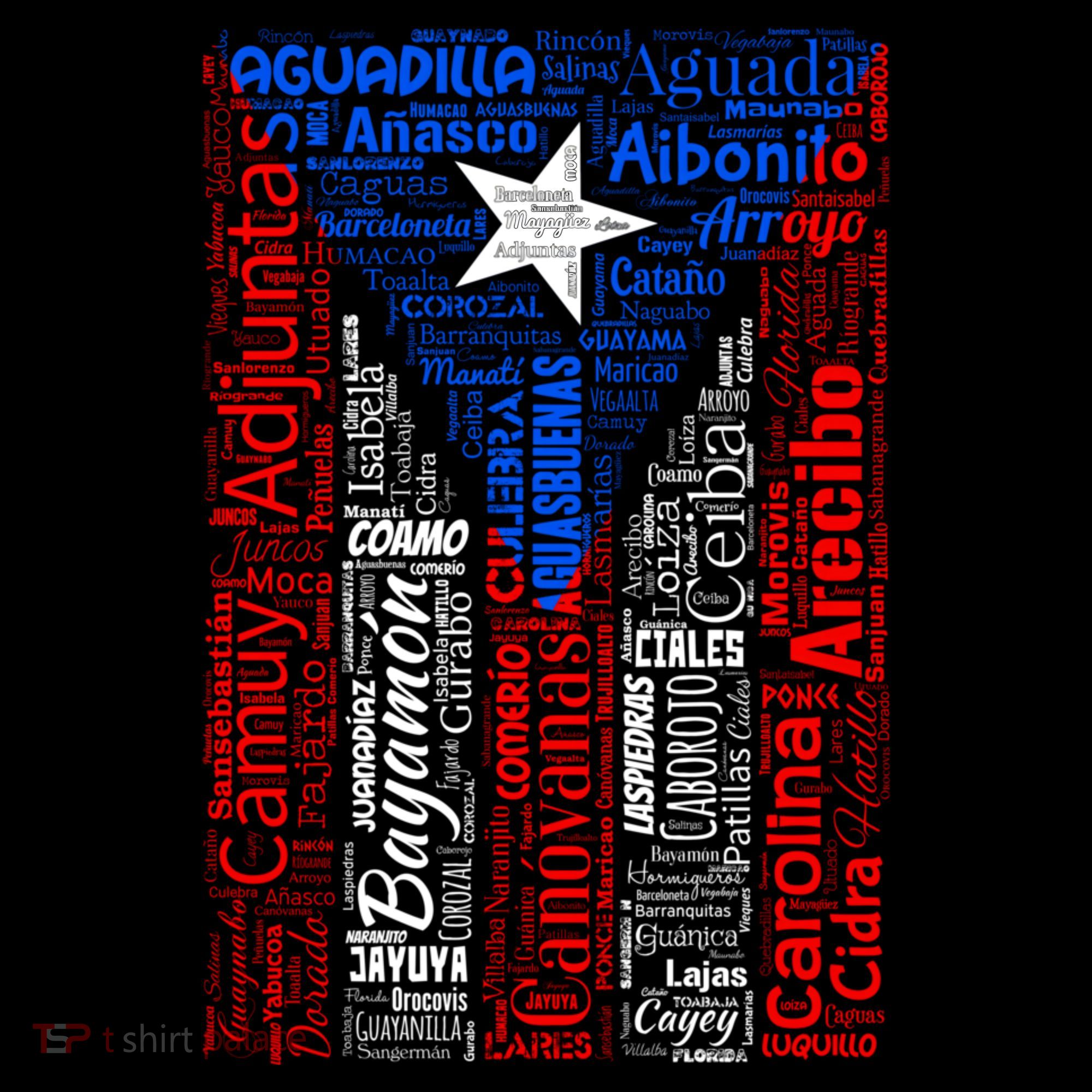 Puerto Rican Flag With Towns And Cities Of Puerto Rico Coffee Mug