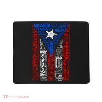 Puerto Rican Flag With Towns And Cities Of Puerto Rico Mousepad thumb 0