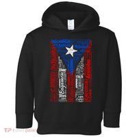 Puerto Rican Flag With Towns And Cities Of Puerto Rico Toddler Hoodie thumb 0