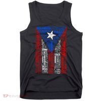 Puerto Rican Flag With Towns And Cities Of Puerto Rico Tank Top thumb 0