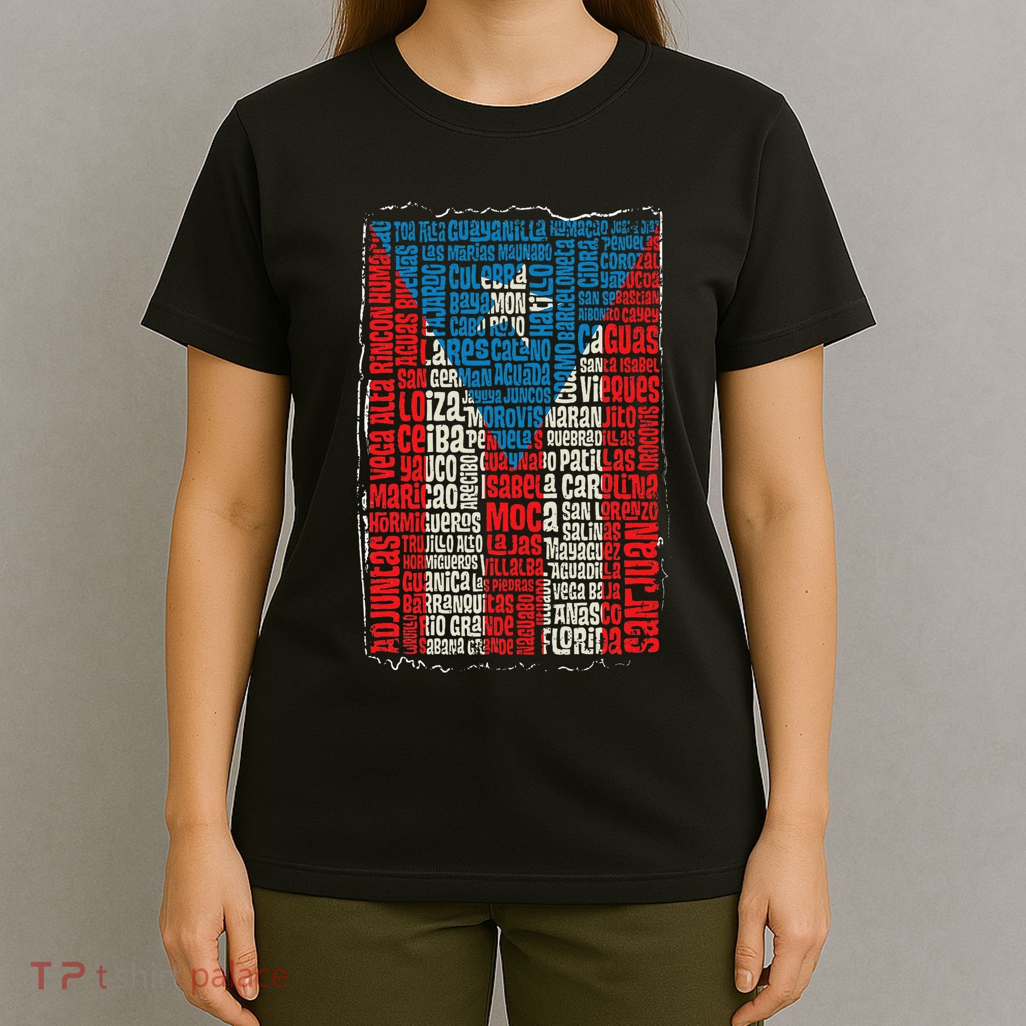 Puerto Rican Flag Puerto Rico Towns And Cities Retro Vintage T-Shirt