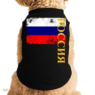 Poccnr Russia Flag Doggie Tank