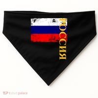 Poccnr Russia Flag USA-Made Doggie Bandana thumb 0