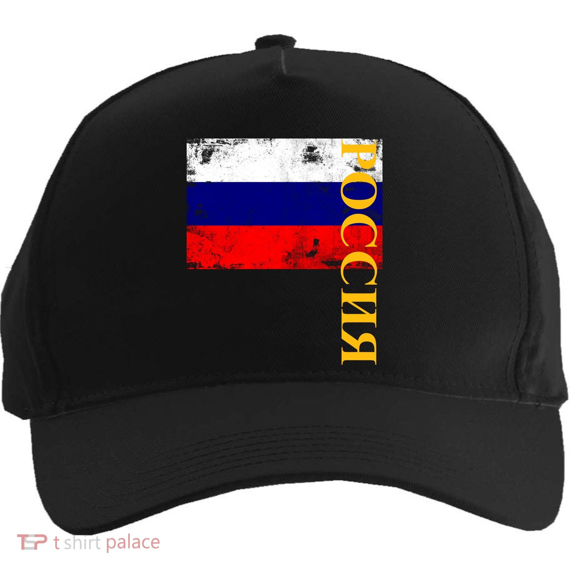 Poccnr Russia Flag Five-Panel Snapback Cap