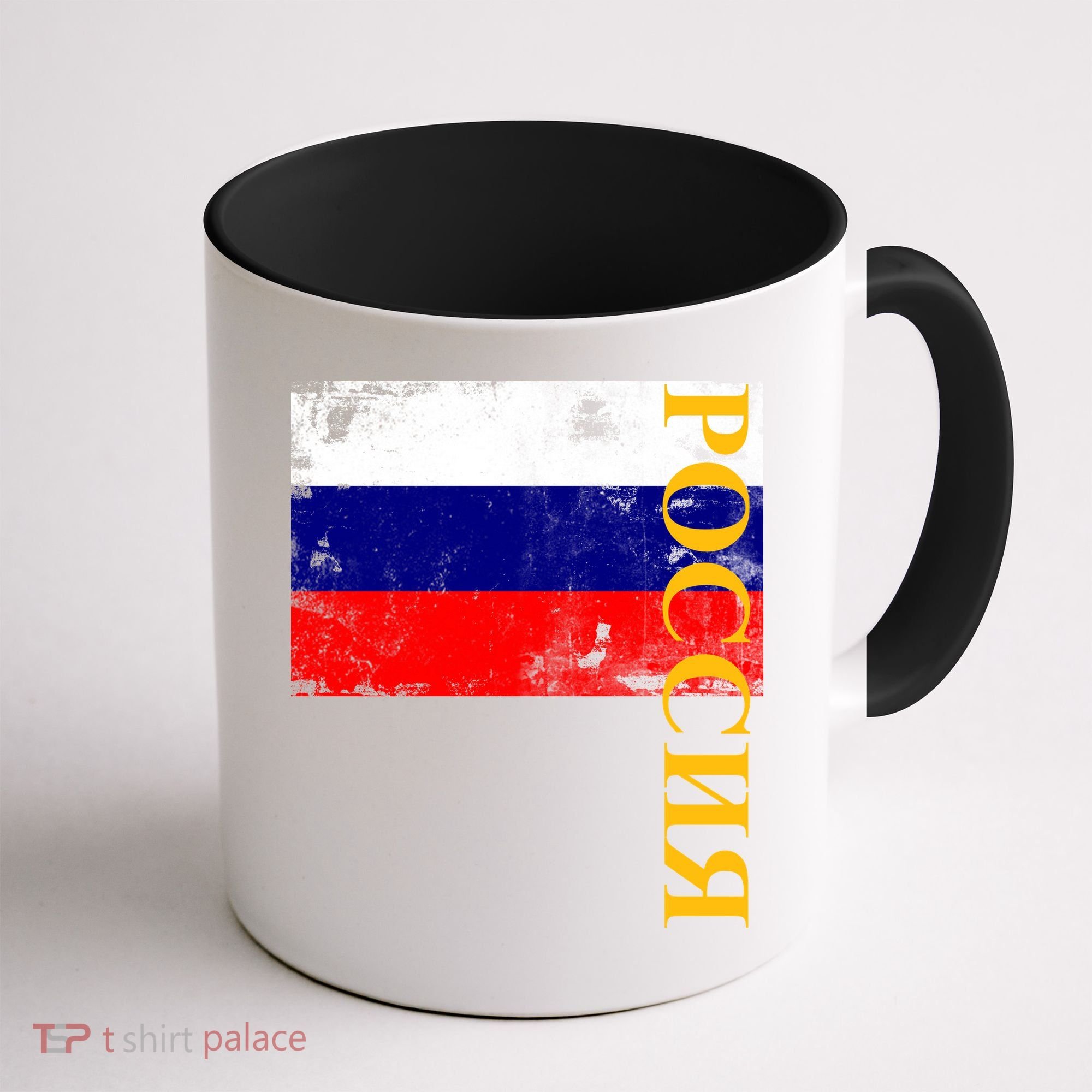 Poccnr Russia Flag Coffee Mug