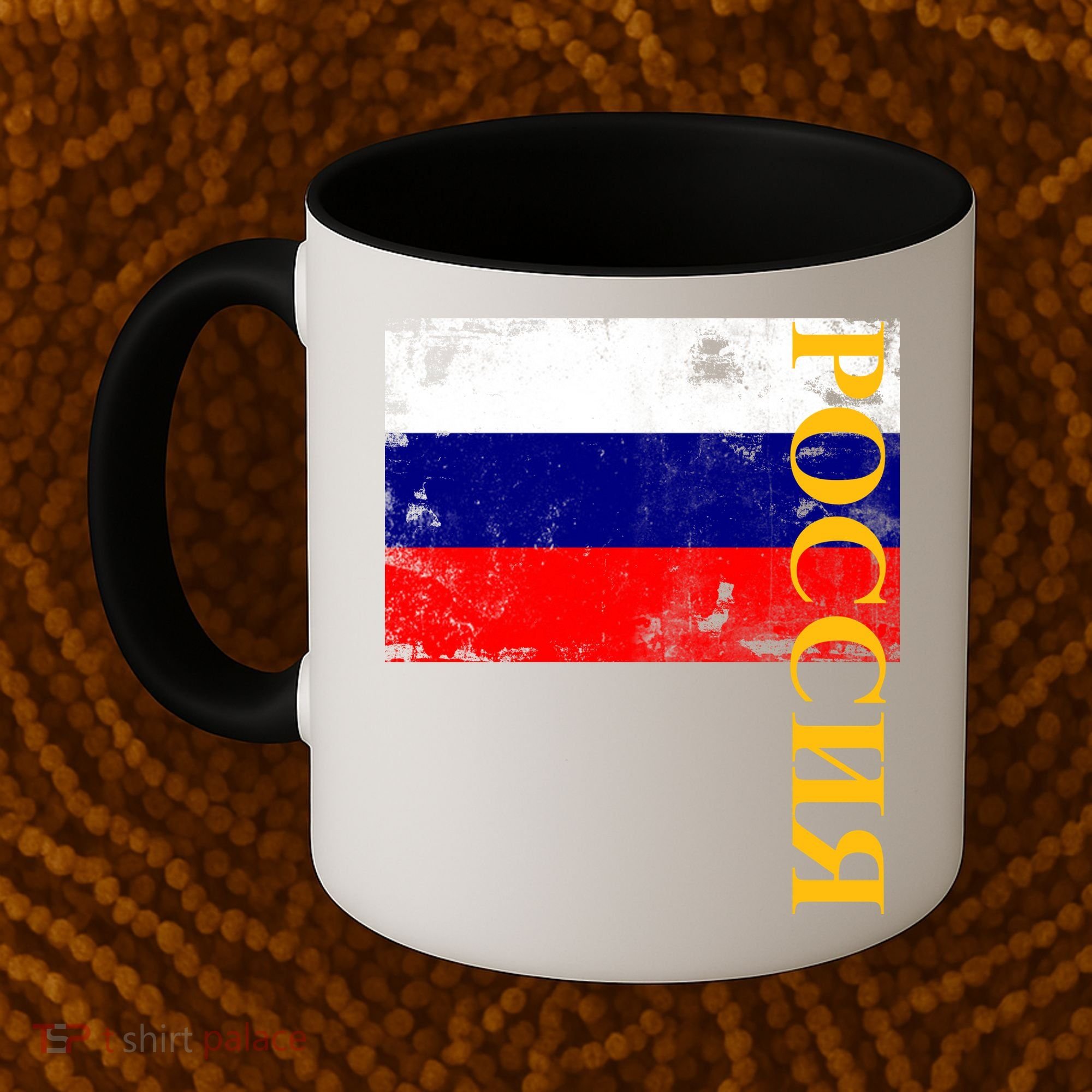 Poccnr Russia Flag Coffee Mug