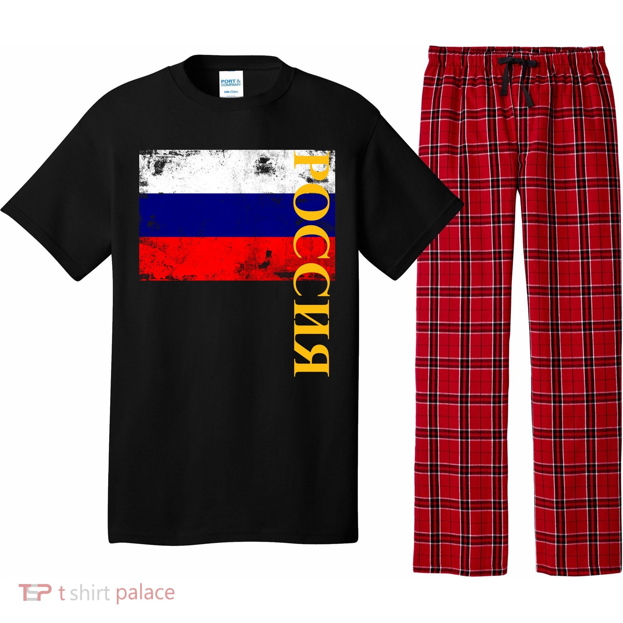 Poccnr Russia Flag Pajama Set