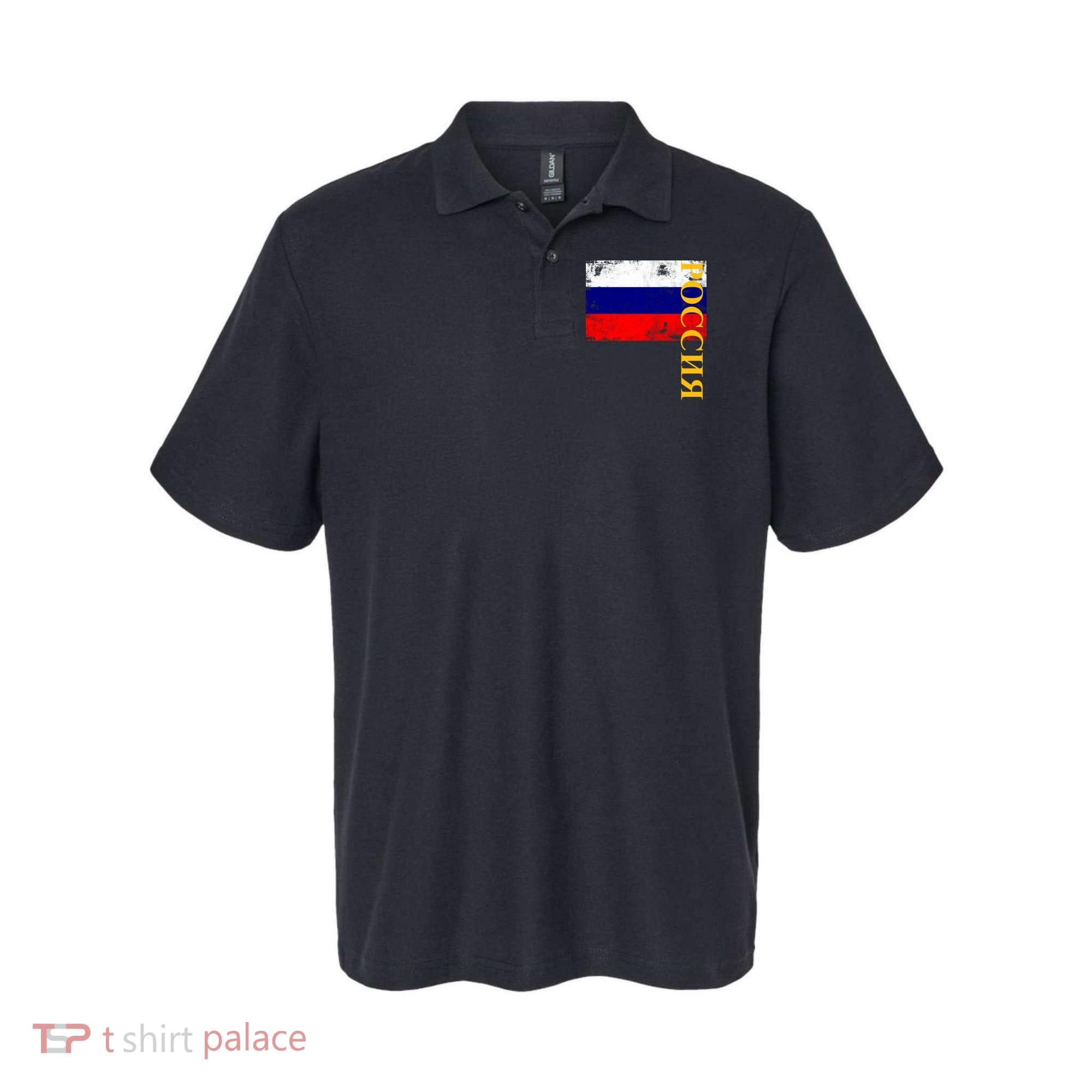 Poccnr Russia Flag Polo