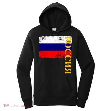 Poccnr Russia Flag Women's Hoodie