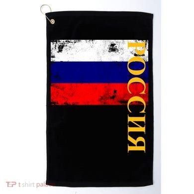 Poccnr Russia Flag Golf Towel