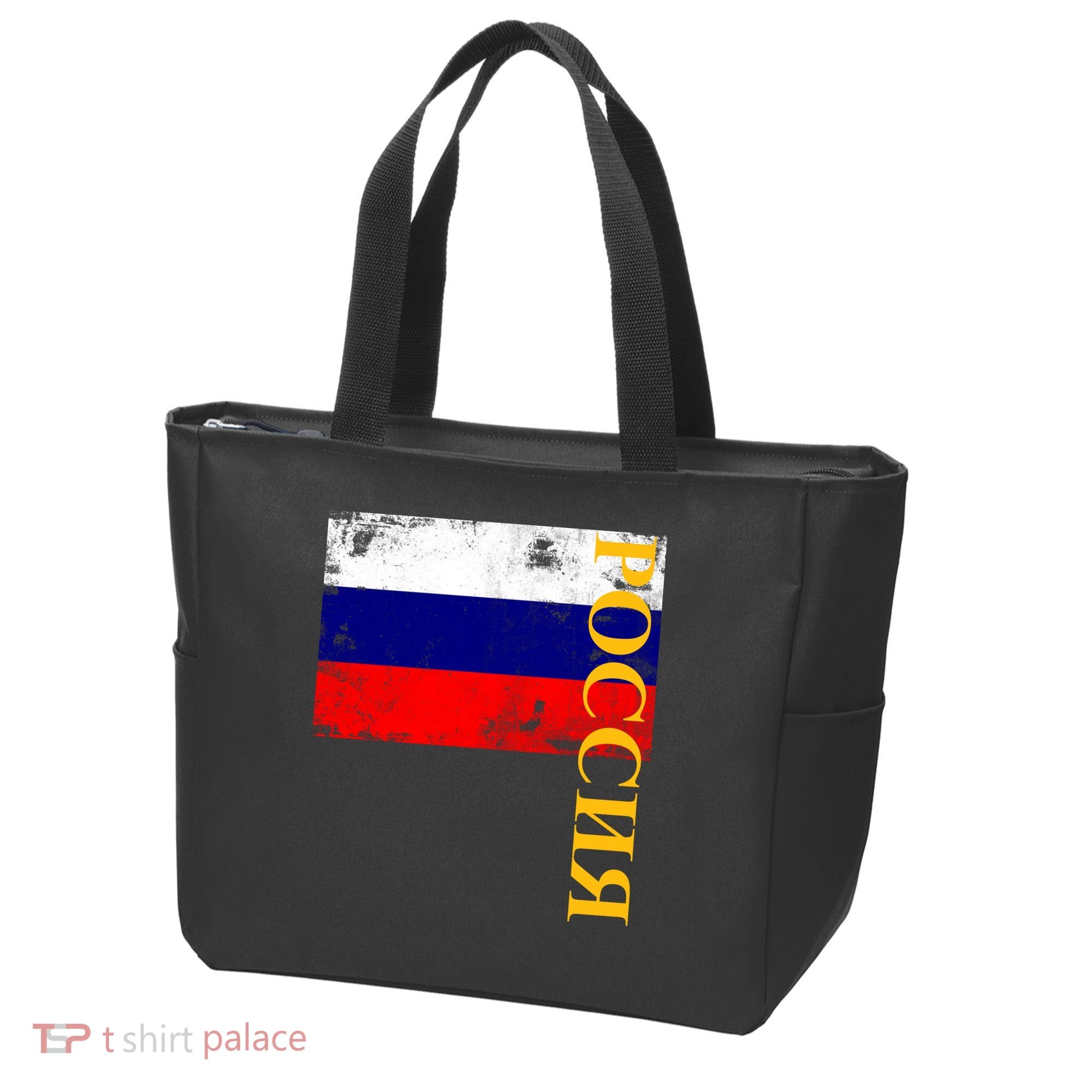 Poccnr Russia Flag Tote Bag