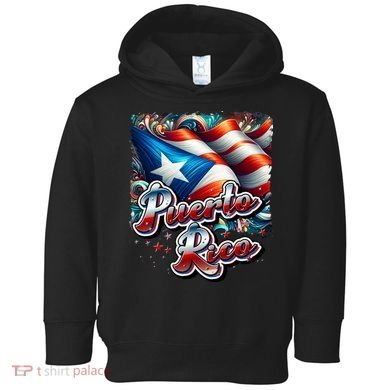 Puerto Rico Flag Colors Paisley   Toddler Hoodie