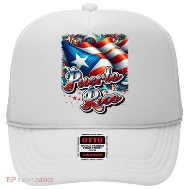 Puerto Rico Flag Colors Paisley   Hat