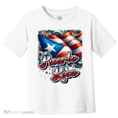 Puerto Rico Flag Colors Paisley   Toddler T-Shirt