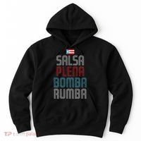 Puerto Rico Flag Music Salsa Plena Bomba Rumba Hoodie thumb 0