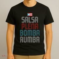 Puerto Rico Flag Music Salsa Plena Bomba Rumba T-Shirt thumb 3
