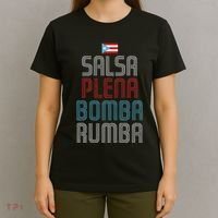 Puerto Rico Flag Music Salsa Plena Bomba Rumba T-Shirt thumb 4