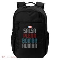 Puerto Rico Flag Music Salsa Plena Bomba Rumba Backpack thumb 0