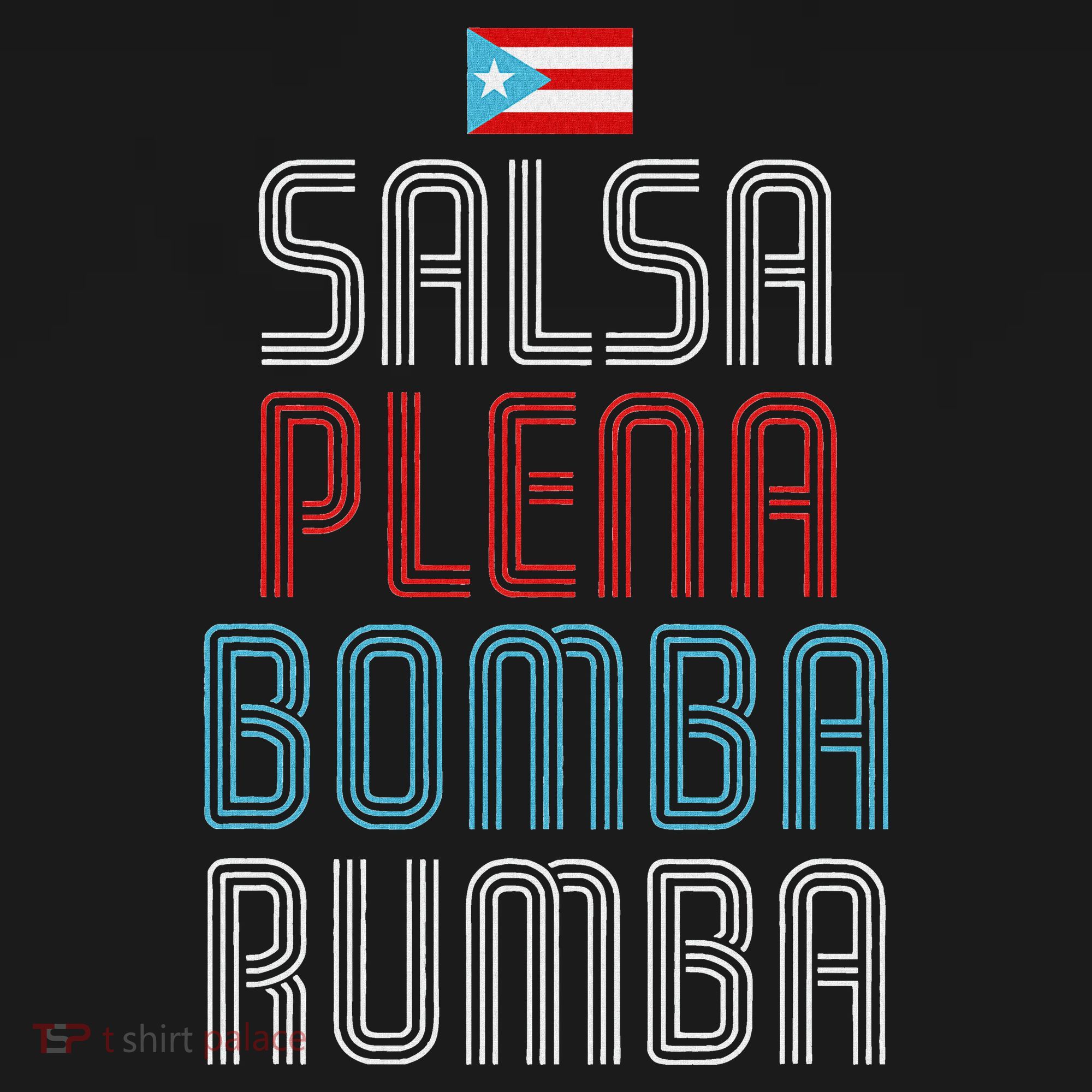 Puerto Rico Flag Music Salsa Plena Bomba Rumba Women's Hoodie