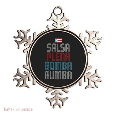 Puerto Rico Flag Music Salsa Plena Bomba Rumba Ornament