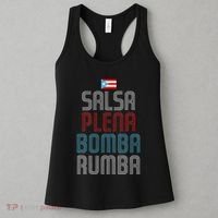 Puerto Rico Flag Music Salsa Plena Bomba Rumba Women's Tank Top thumb 3