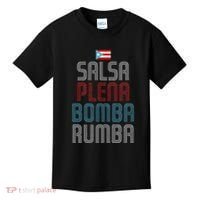 Puerto Rico Flag Music Salsa Plena Bomba Rumba Kids T-Shirt thumb 0