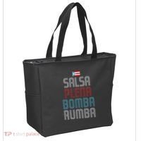 Puerto Rico Flag Music Salsa Plena Bomba Rumba Tote Bag thumb 2