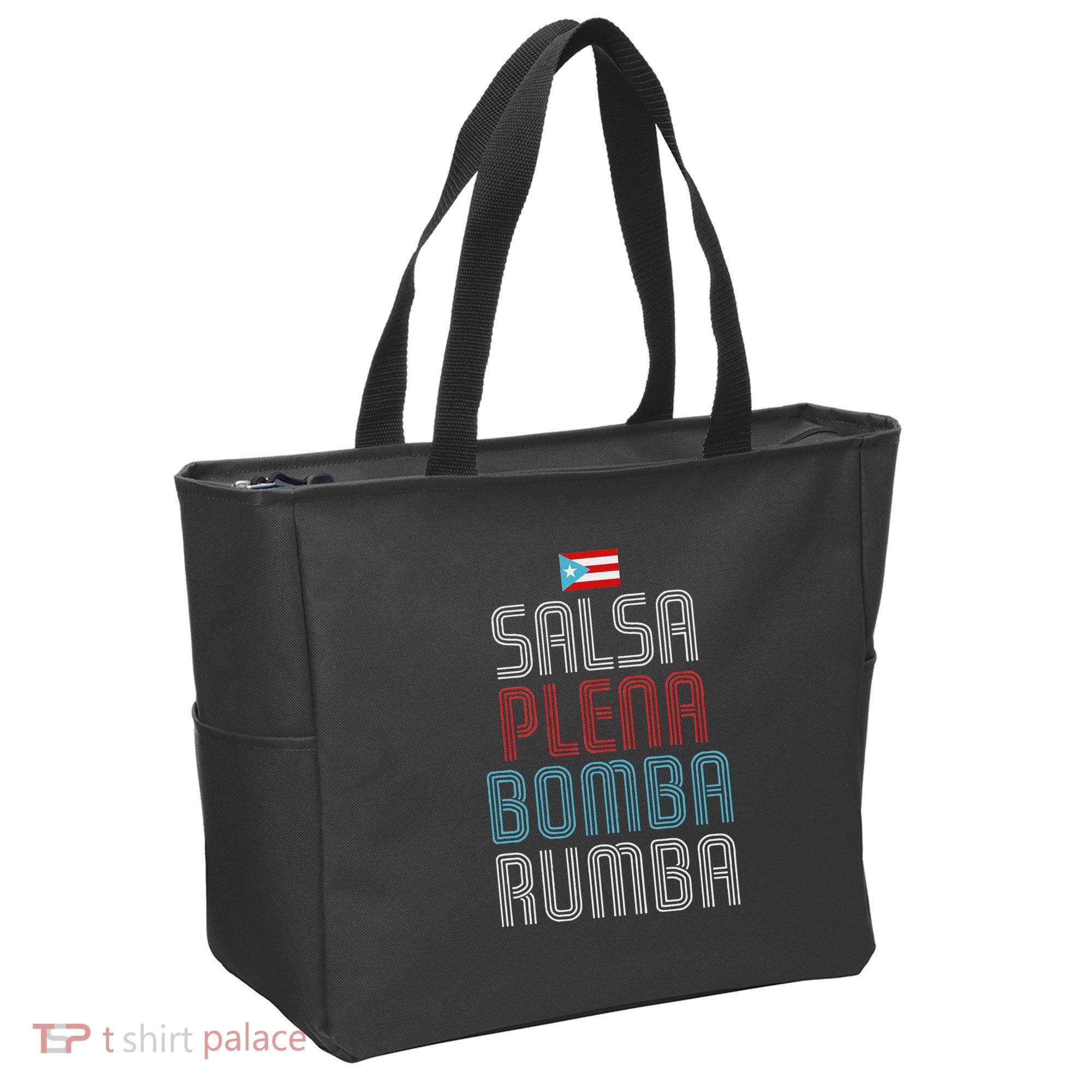 Puerto Rico Flag Music Salsa Plena Bomba Rumba Tote Bag