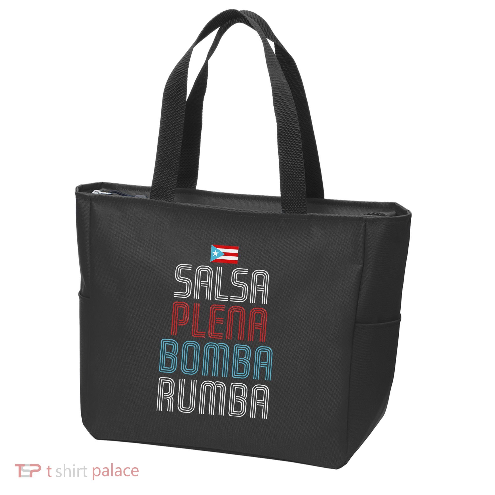 Puerto Rico Flag Music Salsa Plena Bomba Rumba Tote Bag