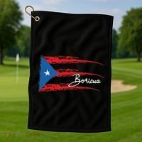 Puerto Rico Flag Boricua Golf Towel thumb 1
