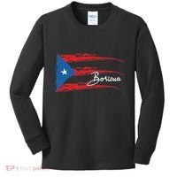 Puerto Rico Flag Boricua Kids Long Sleeve Shirt thumb 0